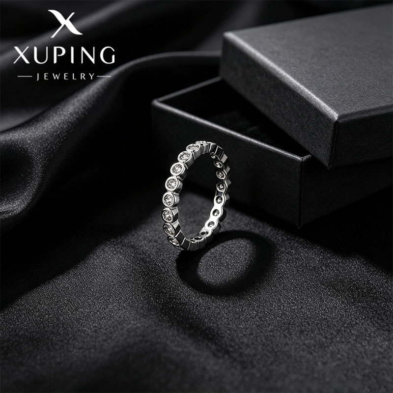 Anillo Circular Geométrico de Aleación, Galvanizado, para Mujer