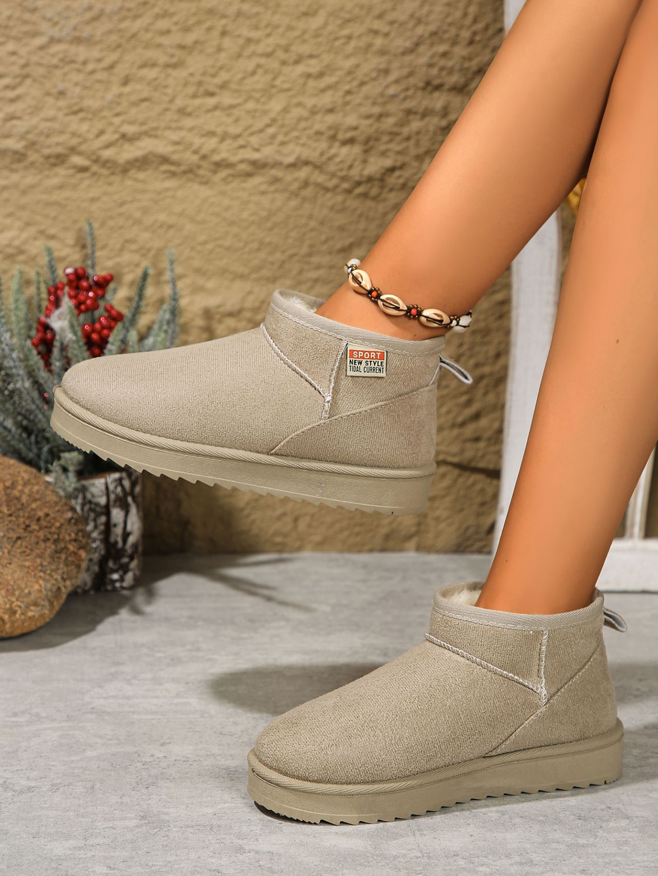 Women's Shoes Cotton shoes new snow boots women 2024 winter new velvet warm short boots large size thick soled cotton shoes_voghion.com