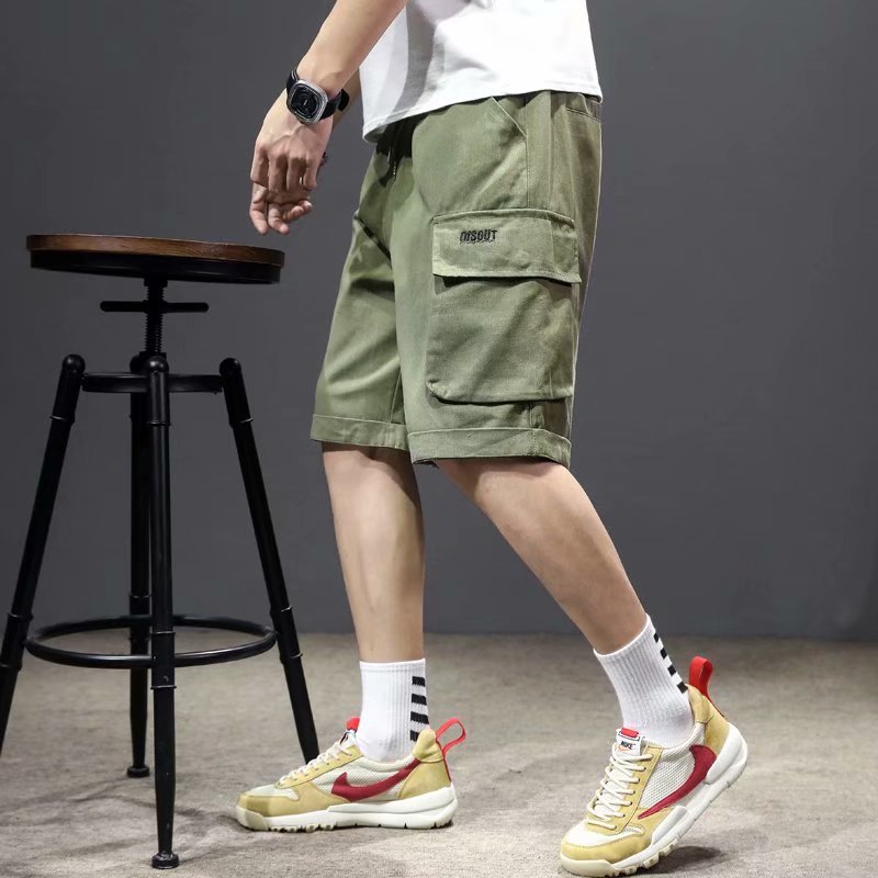 Summer Thin Work Shorts Men's Trendy Brand Casual All-match Five-point Pants Men's Trendy Korean-style Ice Silk Pants