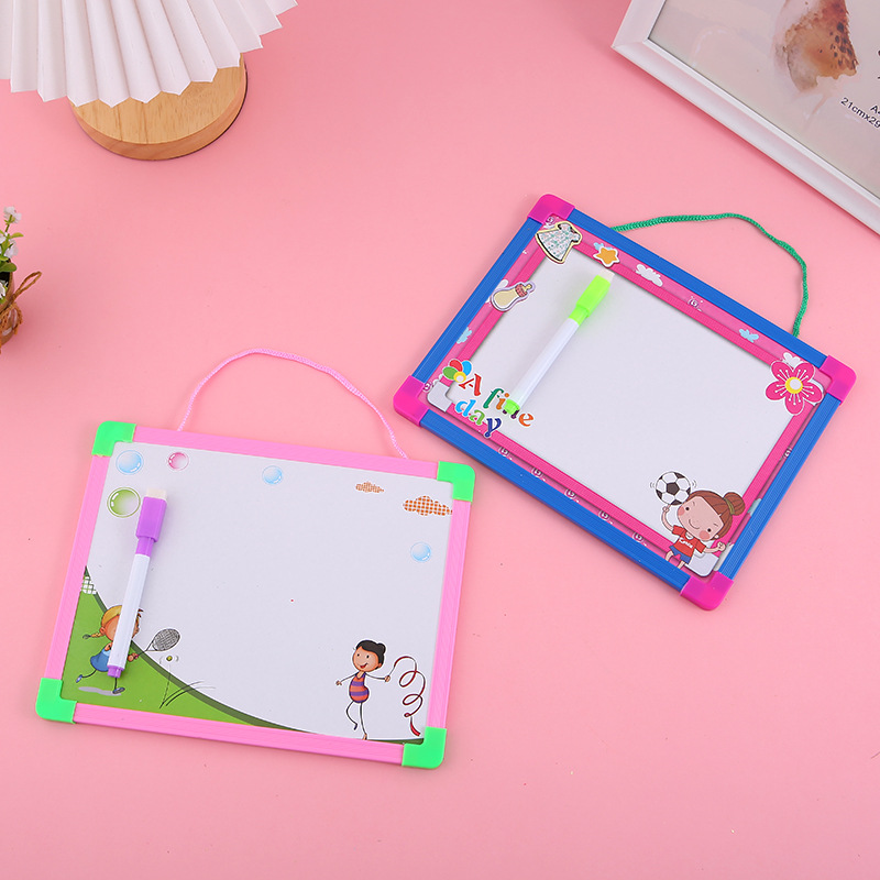Tablero de escritura de borde de plástico tablero de dibujo especial para niños graffiti traje de pintura para niños de doble cara tablero cognitivo digital