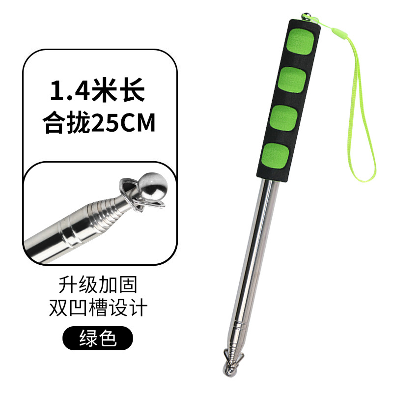 Guía turística retráctil mano fija 2 m bandera 1 m al aire libre engrosse contraído bandera 3 m latigaz 2.5