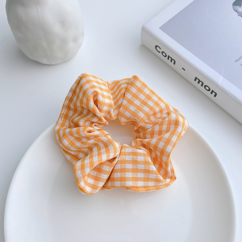 Temperamento flor triturada intestino grueso anillo para el cabello de mujer alta cola de caballo correa 2025 nuevo dulce no daña cabello cuerda para el cabello