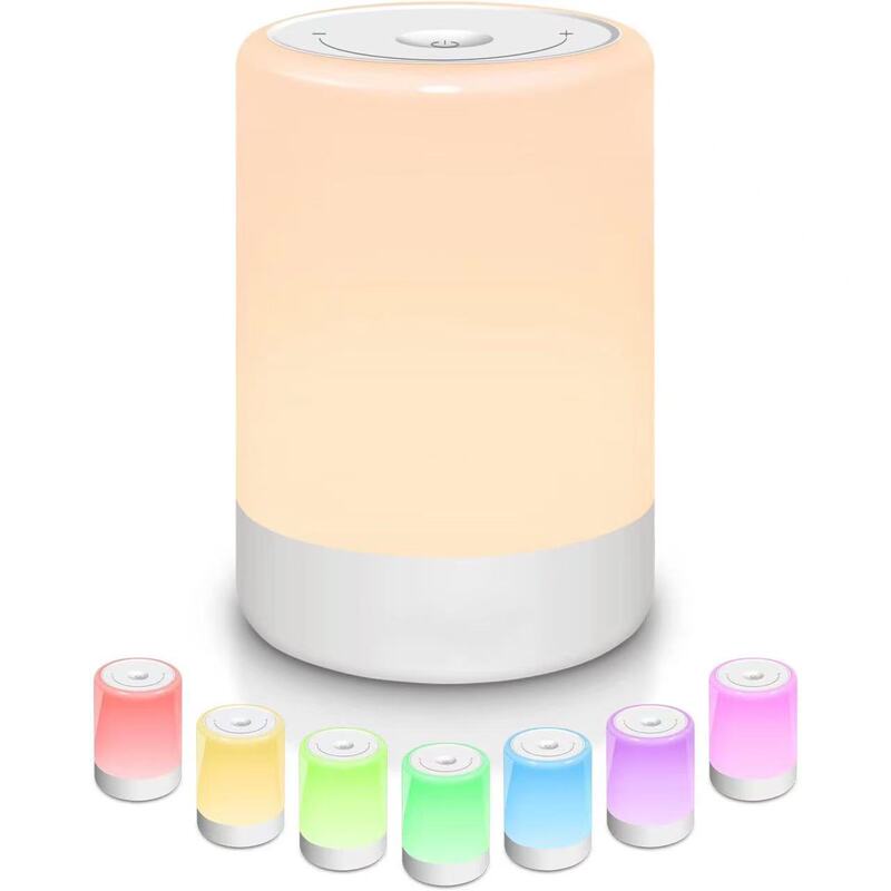 新しい屋外ポータブルナイトライト USB 目の保護テーブルランプ寝室のカラフルな雰囲気ライト無段階調光ナイトライト|undefined