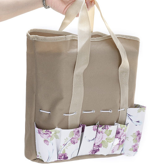 Amazon Cross-border Gardening Kit Multi-functional Garden Storage Bag Garden with Flower Combination Set with Flower Khaki
