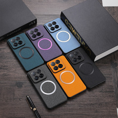 Xiaomi 14T 携帯電話ケース磁気リング CD パターン Xiaomi 14Pro 保護カバーワイヤレス充電 mi 布パターンに適しています