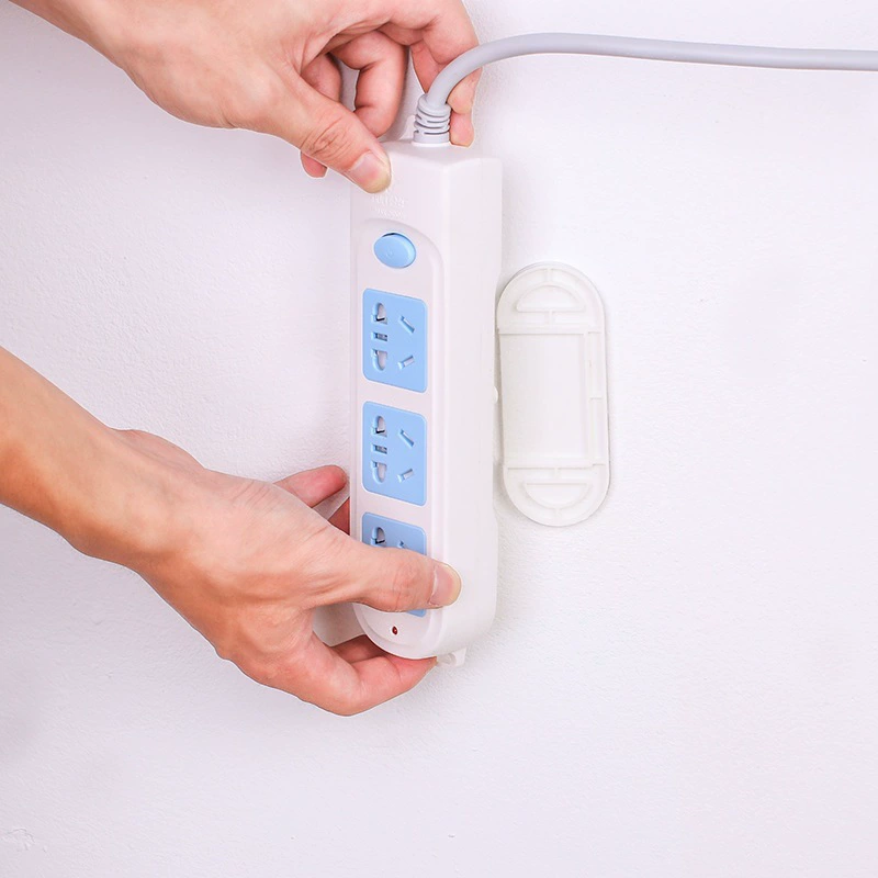 Держатель для розеток настенный, без перфорации, бесследный, с креплением на клей, без гвоздей