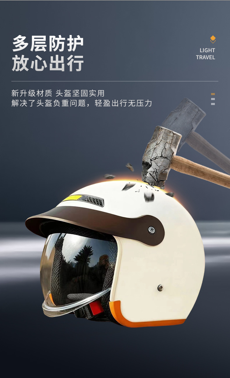 3C Safety Certified Electric Vehicle Motorcycle Helmet, Unisex, Hidden Lens, Warm and Windproof Outdoor Riding Helmet