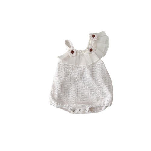 23 new summer products for baby girls, cute and sweet flower suspenders, irregular triangle crawl suits for foreign outings