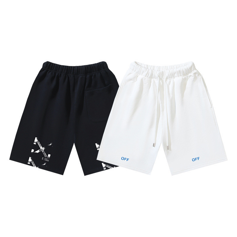 2026 Summer New OW Letter OFF Blurred Arrow Pattern Printed Casual Shorts for Men and Women, Cross-Border Wholesale 2026 Summer New OW Letter OFF Blurred Arrow Pattern Printed Casual Shorts for Men and Women, Cross-Border Wholesale