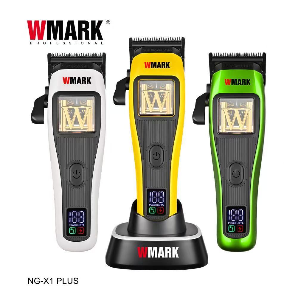 Wmark Ng-X1 Plus Lcd Digital Display Hair Clipper Magnetic Levitation Dlc Blade Professional Electric Hair Trimmer Cross-Border