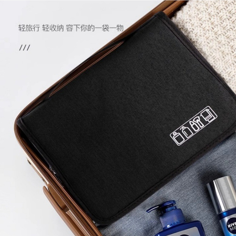 Nueva bolsa de lavado de viaje de tela Oxford bolsa de almacenamiento de maquillaje de moda simple bolsa de lavado de almacenamiento doméstico portátil para mujer