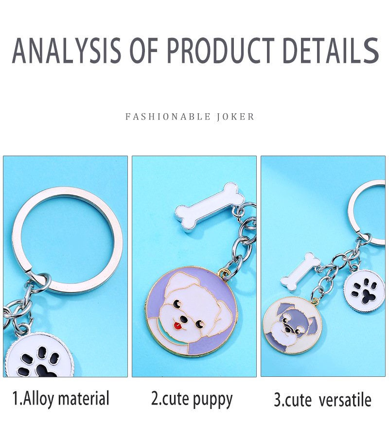 Cute Dog Footprint Unforgettable Alloy Keychain 1 Piece display picture 3