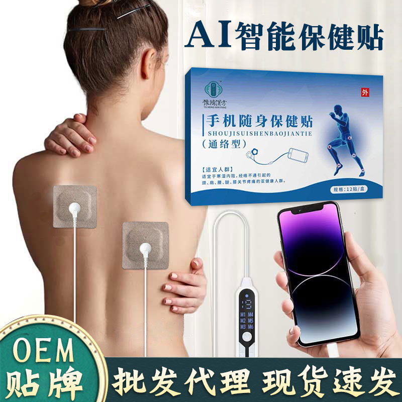 Cross-Border Ai Electronic Plaster Patch, Intelligent Wire-Controlled Mobile Phone Electrode Pulse Therapy Patch, Massage Acupoint Patch, Customized
