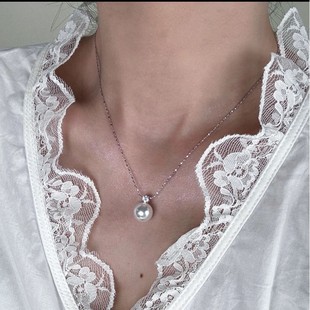 Zhuji Pearl 11-14mm Perfect Round Almost Flawless Freshwater Pearl Pendant Necklace Classic Princess Diana Style Easiest for Match