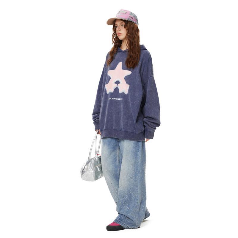 Herrjeans med raka ben hög midja med strass tvättad denim_voghion.com