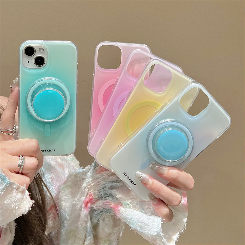 Estilo simple degradado color sólido 14ProMax soporte magnético iPhone13 para Apple 15 funda para teléfono móvil 12 mujer 14