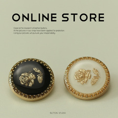 小香名媛宮廷風金屬紐扣復古玫瑰花朵扣子粗花呢外套毛衣大衣扣子