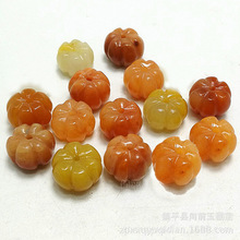 新疆金丝玉大号10*13mm南瓜珠散珠批发七彩戈壁玉玉石配饰DIY玉器