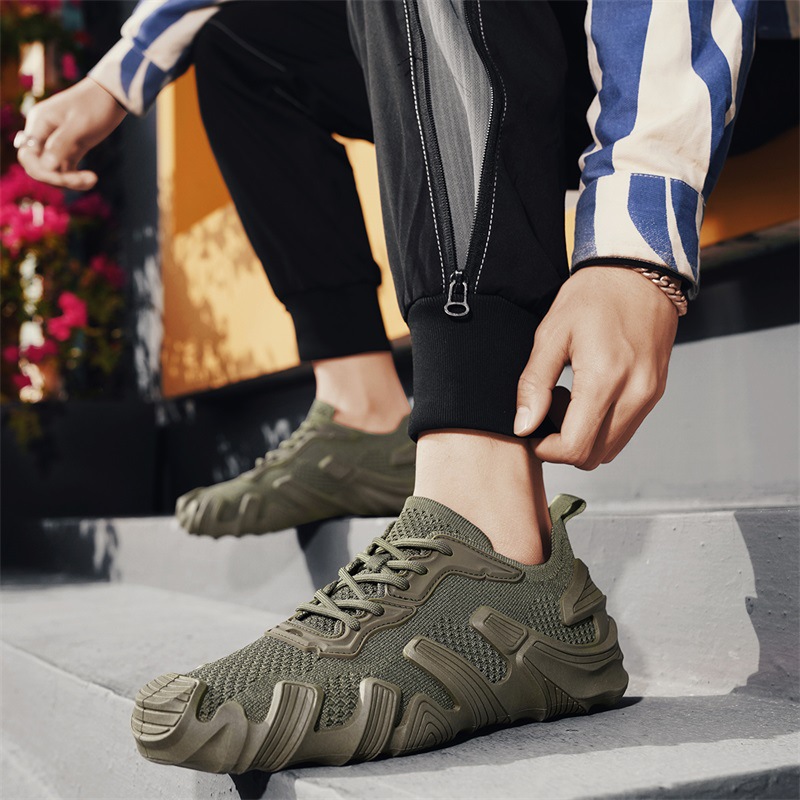 2025 otoño combinación de calcetines en vivo zapatos volcánicos zapatos mecánicos transpirables zapatos de coco zapatos casuales para hombres