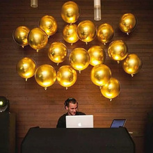 06YM10寸18寸22寸4D正圆形铝膜气球生日婚礼金属4d铝箔气球气球
