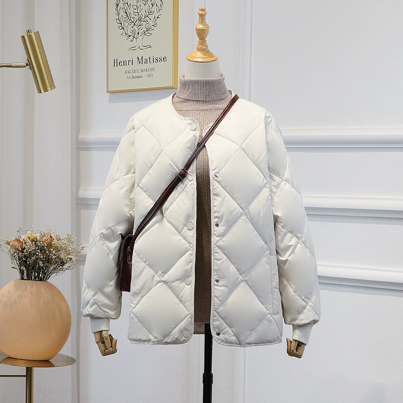 Thin down jacket, oversize, lightweight padded coat, S–L, 4 colors