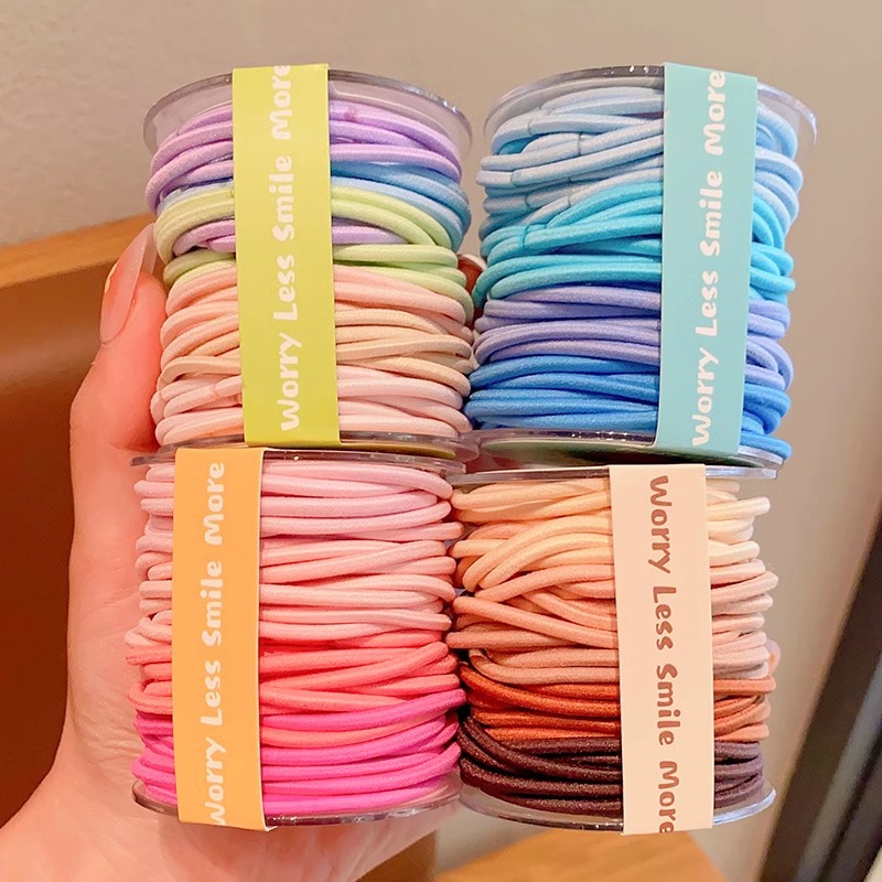 Las muchachas de la banda de goma del lazo del pelo de los niños no hacen daño a la cuerda del pelo banda elástica del pelo del bebé banda de goma colorida de la muchacha de la cuerda