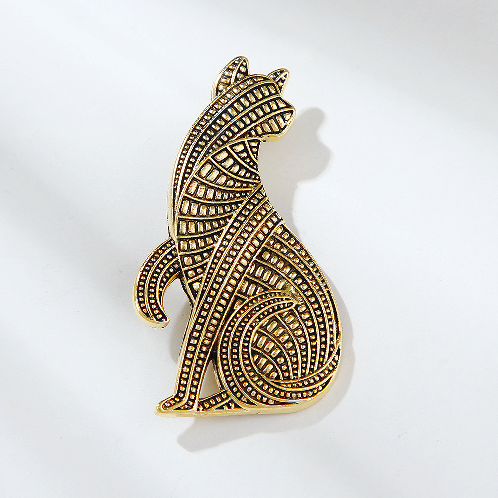 broche médiévale animal tigre broche chat rétro ancienne personnalité nouvelle niche accessoires broche_voghion.com