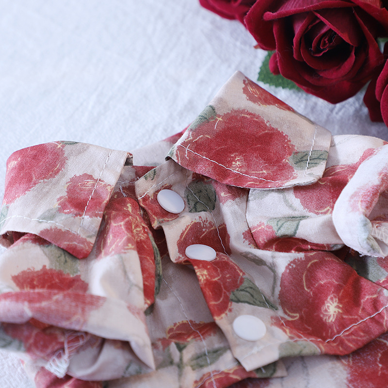 Fabricante mayorista de ropa de verano para perros, color rosa, camisa ligera para Bichón Frisé, Teddy y perros pequeños, diseño sencillo._voghion.com
