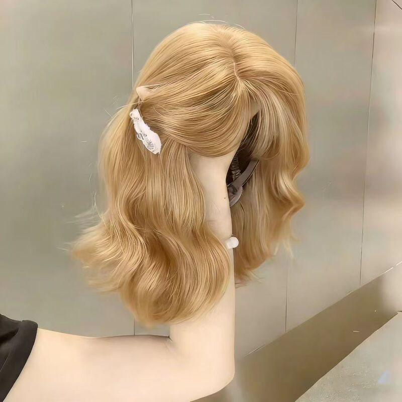 Wig for Women, Korean Style, Wool Egg Roll Curls, Daily Fashion, Age-Reducing Texture, Fluffy Natural Realistic Short Hair, Full Head Wig Style Wig for Women, Korean Style, Wool Egg Roll Curls, Daily Fashion, Age-Reducing Texture, Fluffy Natural Realistic Short Hair, Full Head Wig Style