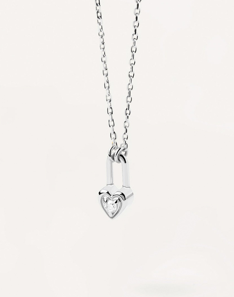 5g Weight 925 Sterling Silver Pendant Material Zircon Inlay Material Pendant Necklace Classification cable chain Chain Type 1 Piece Quantity Daily Occasion 925 Sterling Silver Material Heart Shape, Key, Lock Pattern Couple Gender Simple Style Style Plating, Inlay Craft 925 Sterling Silver Zircon Cable Chain Plating Inlay Heart Shape Key Lock Pendant Necklace 6