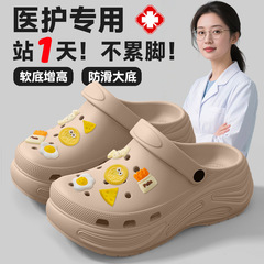 女性用手術室専用下駄 2025年新作 厚底増量 アウターウェア 室内 家庭用 滑り止め 夏