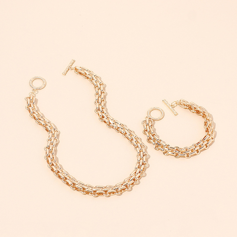 Hip-Hop Vintage Style Alloy Solid Color Women'S Jewelry Set display picture 3
