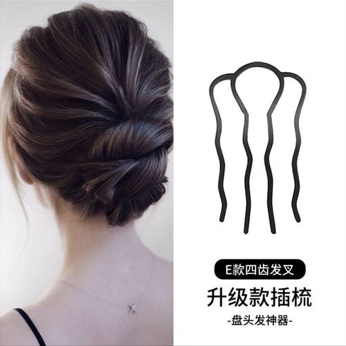 Korean style hair bun hair tool for girls, iron comb, various black hair plug accessories, wholesale supply