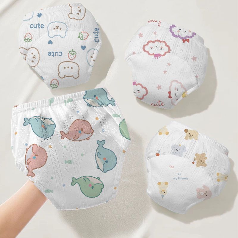 Potty Training Pants for Boys and Girls, Winter Children's Washable Diaper-Proof Underwear, Baby Potty Training Aid, Breathable