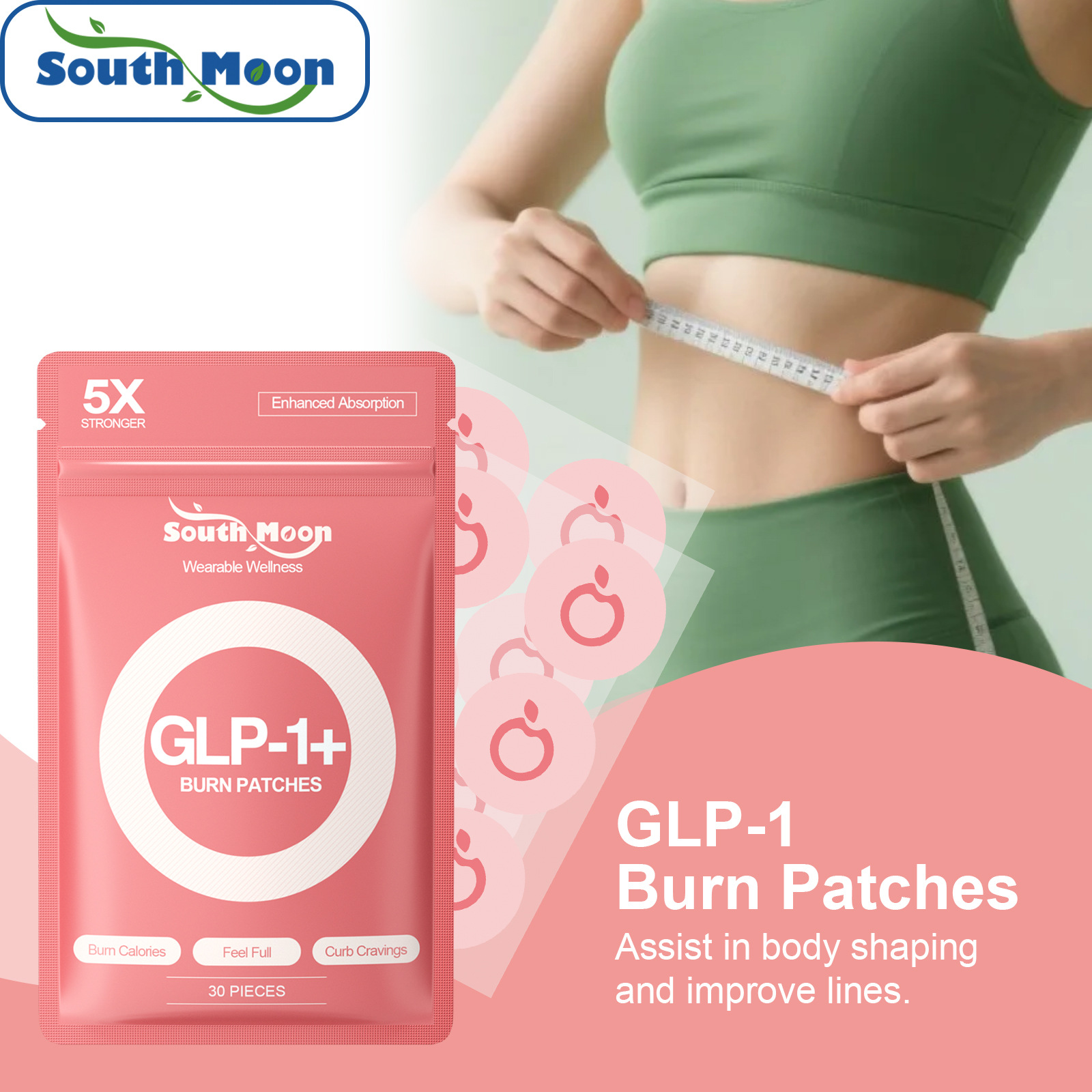 South Moon Gentle Patch Body Management Lightweight Posture Gentle Care Displaying Body Curve Patch