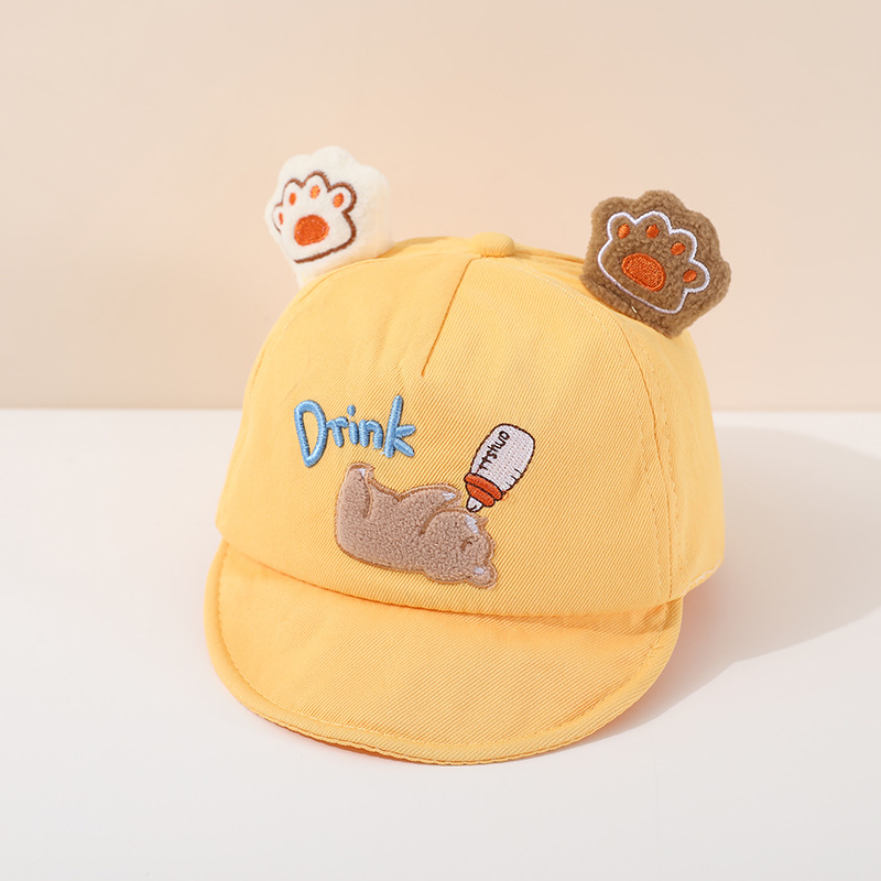 Sombreros para bebés primavera y otoño delgados sombreros de protección solar lindos gorras de lengua de ultra-flexible para hombres y mujeres bebés pequeños meses sombreros de béisbol verano