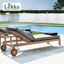 定制跨境户外躺床别墅酒店游泳池躺椅露天日光浴藤椅室外沙滩躺椅
