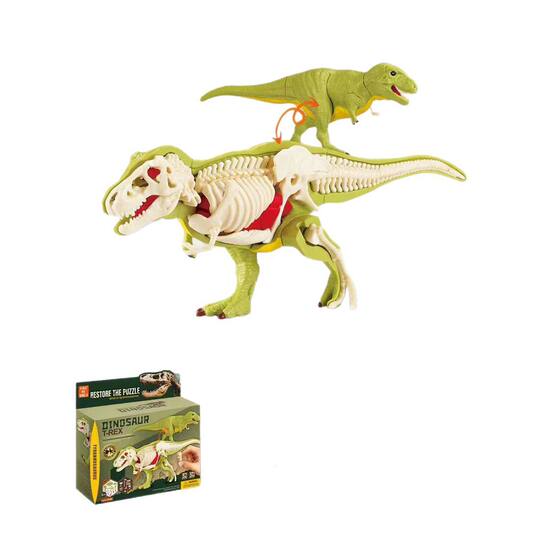 Cross-border Dinosaur Simulation Model Tyrannosaurus Rex 3D Animal Building Blocks Assembled Children's Educational and Brainmoving Disassembly Toys