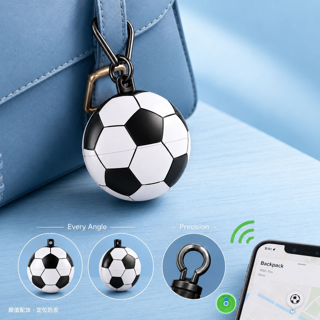 Apple Findmy için uyumlu futbol tasarımı küresel konum Airtag kayıp önleyici evcil hayvan konumlandırıcı