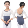 new pattern children Dance costume Short sleeved summer Jumpsuit Lace Leotard dance Uniforms comfortable Open file