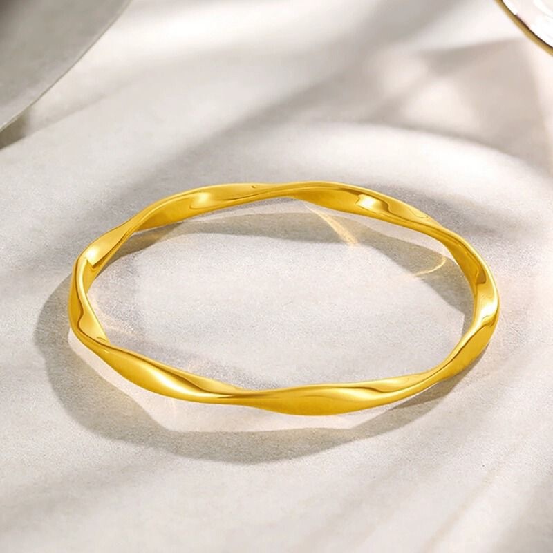 Vietnam Shajin Mobius Bracelet Women's Closed Design Glaze Solid Bracelet Brass Gold Plated Bracelet Boutique Vietnam Shajin Mobius Bracelet Women's Closed Design Glaze Solid Bracelet Brass Gold Plated Bracelet Boutique