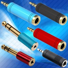 雨硕3.5转6.5音频线连接手机电脑音响电吉他电子钢琴6.35mm转接头