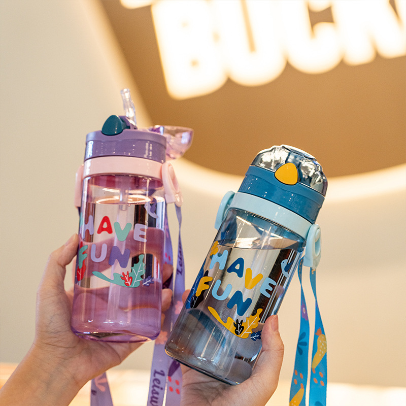 ins便携式小清新吸管水杯女学生高颜值耐高温运动儿童随手杯子夏