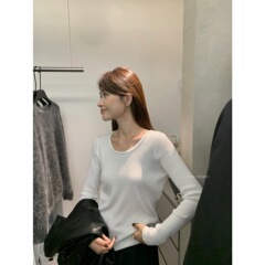【MISS密思家正品店】简约百搭基础针织衫女装（含6%羊毛）A0826