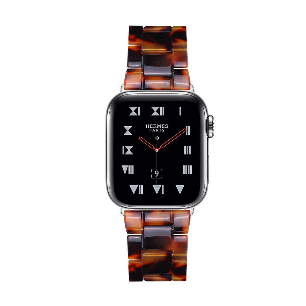 38g Weight Apple watch watchband Classification Resin Material Multicolor, Solid Color, Leopard Pattern Casual, Retro Style Casual Retro Multicolor Solid Color Leopard Apple Watch Watchband 2