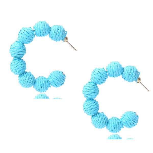 Cute fashionable retro purple blue earrings