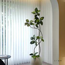 孟加拉榕仿真绿植高端轻奢室内客厅仿生花大型落地假盆栽