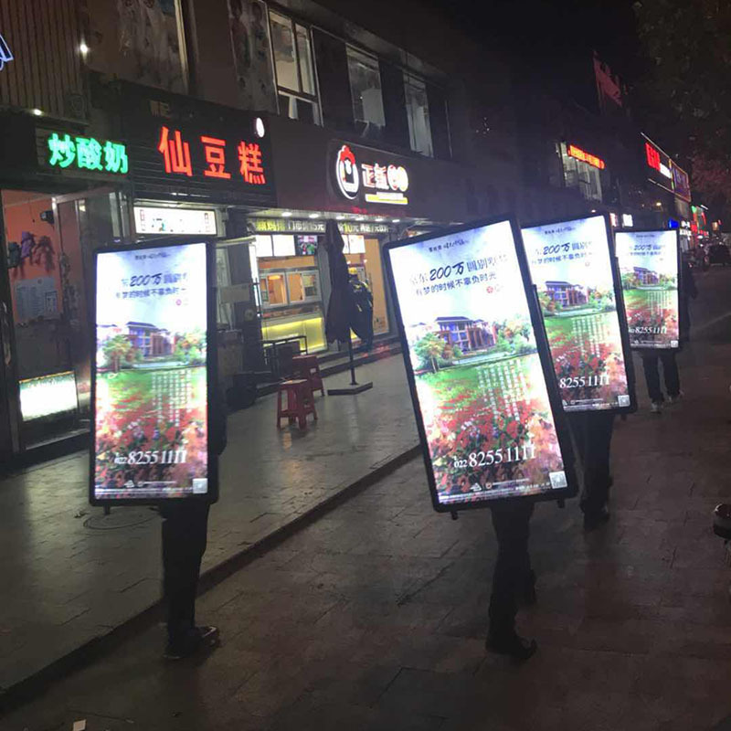 LED背包灯箱 可充电便携式移动夜拓屏立式地产地摊背式厂家直销