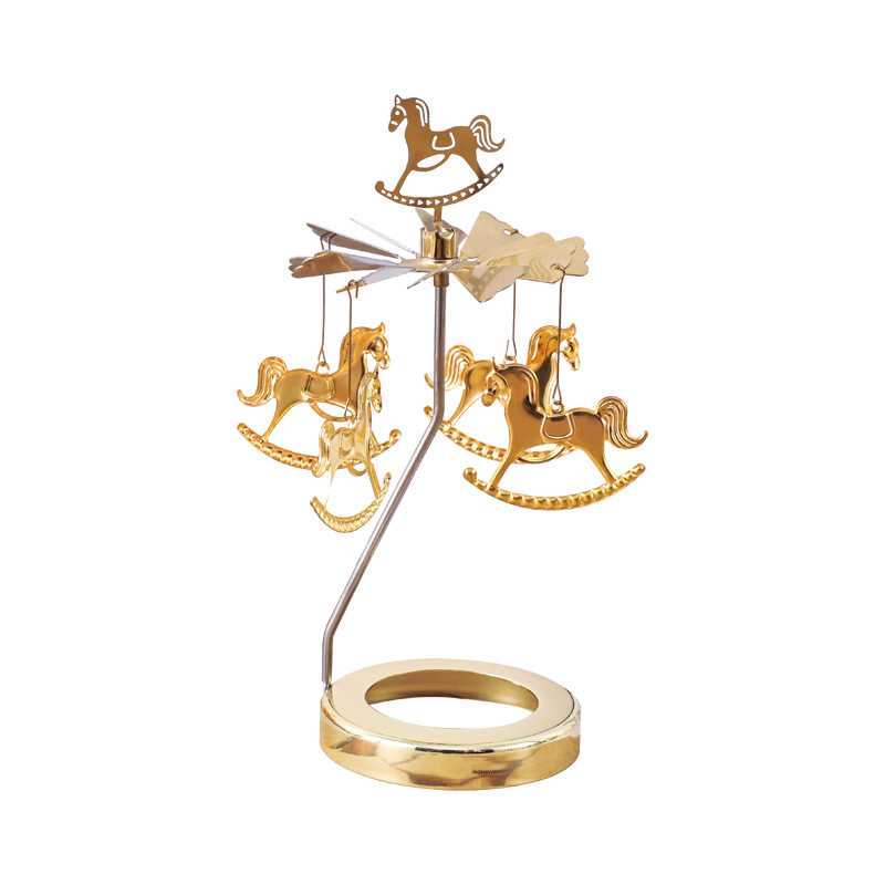 Profesional INS Amazon fabricante romántica aromaterapia vela de vidrio cubierta inteligente giratoria de acero inoxidable candelabro linterna