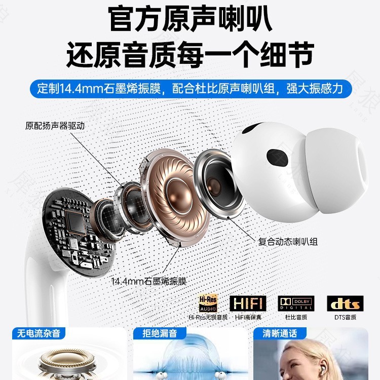 新一代华强北AirPro3蓝牙耳机无线2025新正品原装降噪心率检测|undefined